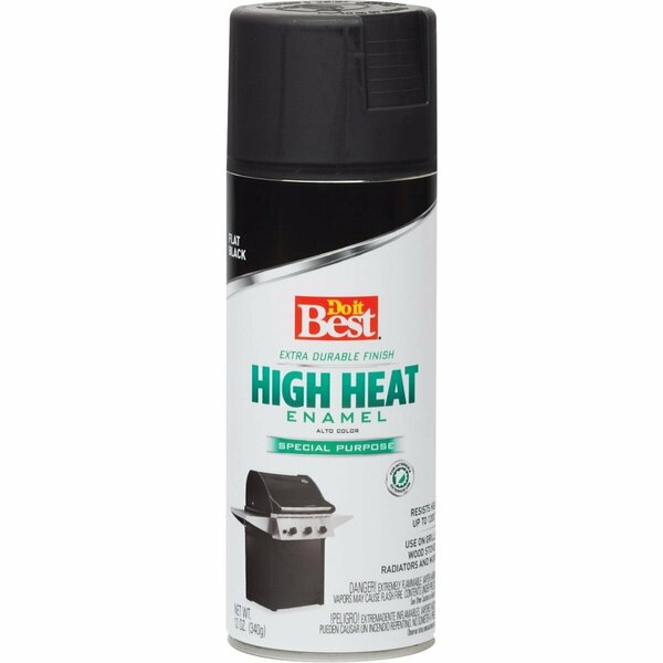 All-Source Flat Black 12 Oz. High Heat Spray Paint 203298D